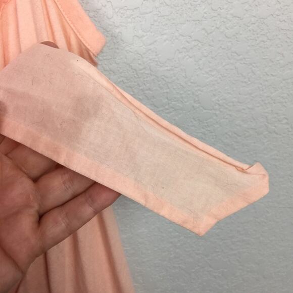 NEW YORK & CO 40% Modal Peach Tie Front Tank - Picture 4 of 6